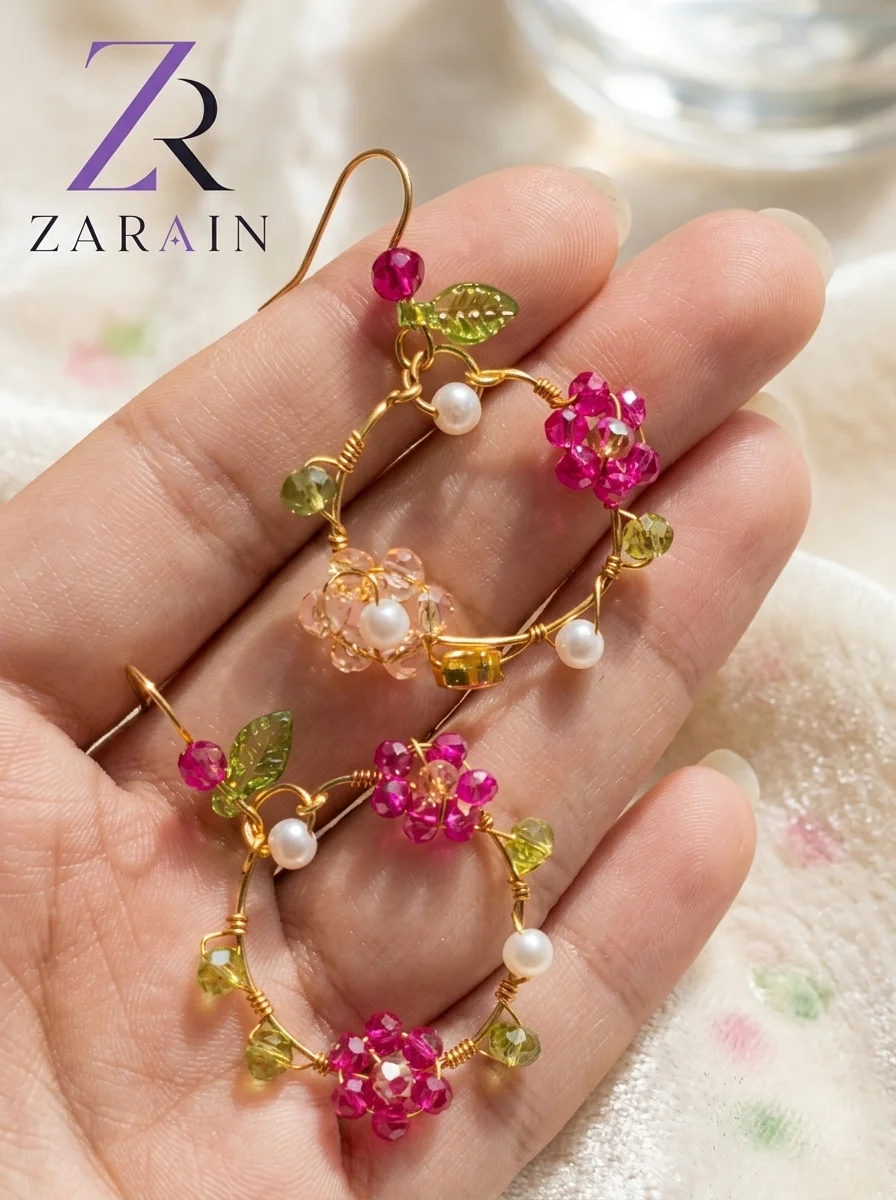 Blossom & Pearl Wreath Earrings